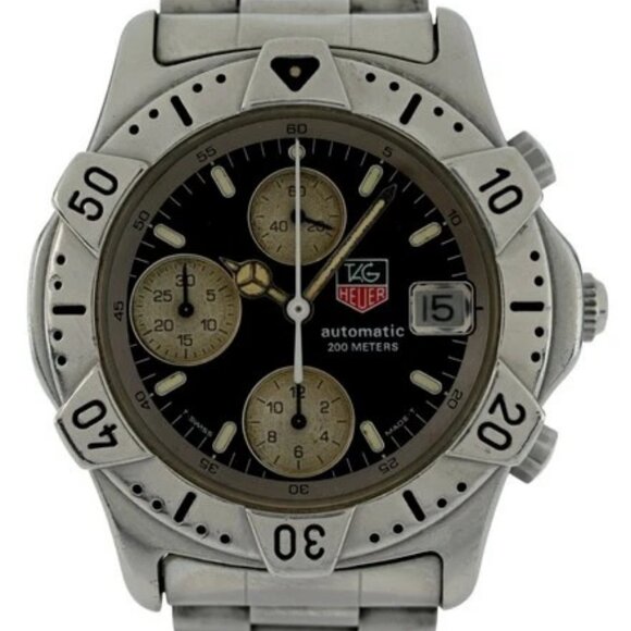 Tag Heuer Men's 37mm 2000 Series Chronograph Automatic SS Watch! Ref: 840.306! - Picture 1 of 11